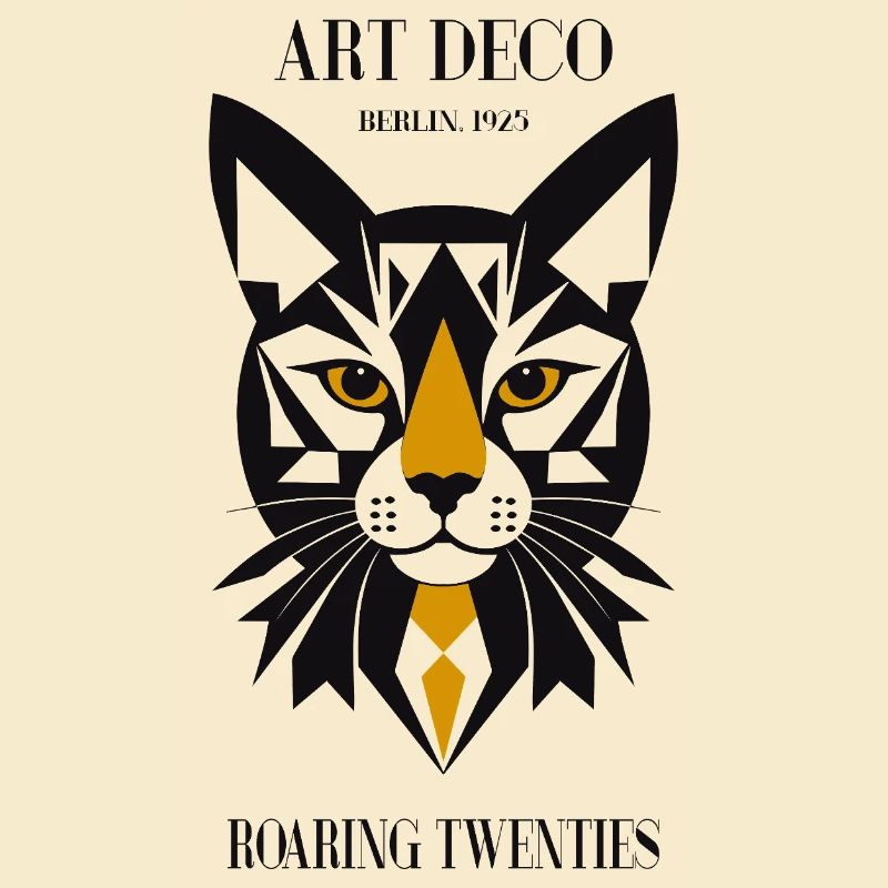 Cat Art Deco