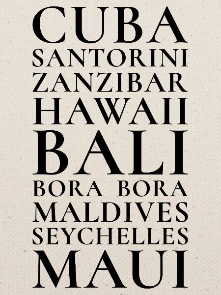 Inselträume Typografie