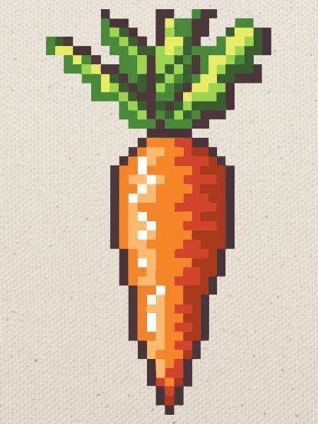 Pixelkarotte Retro Pixelkunst