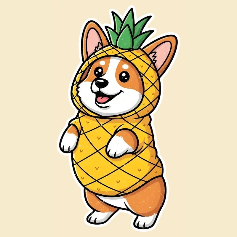 Corgi Pineapple Costume