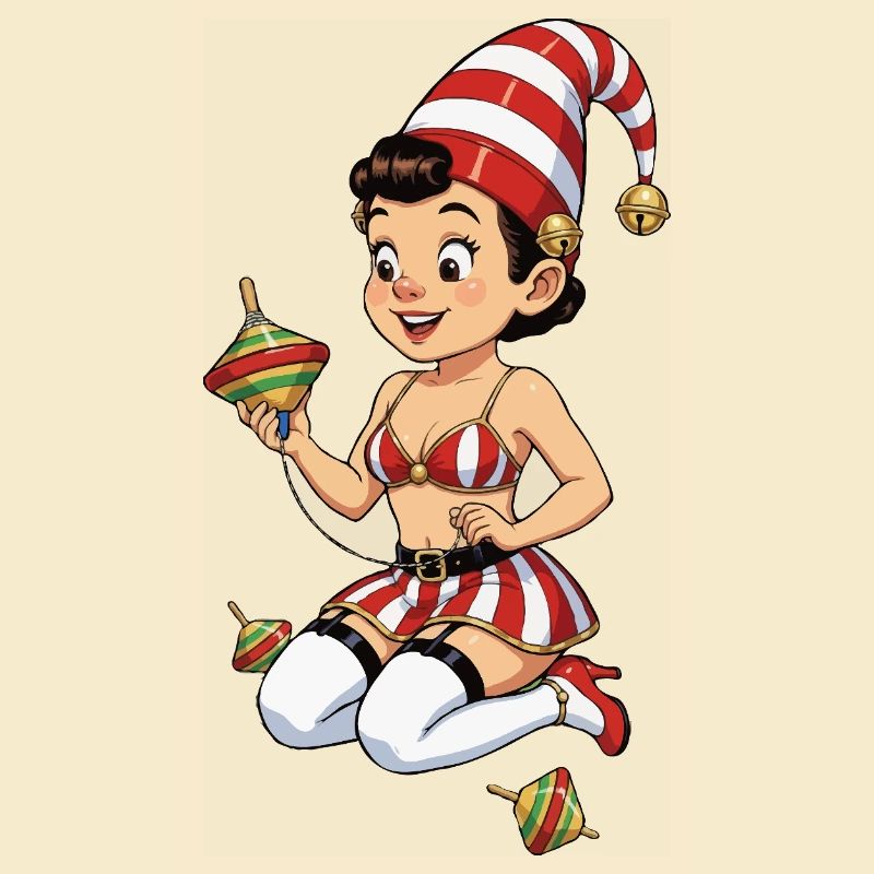 Leprechaun-Mädchen mit Kreisel