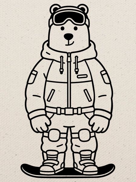 Bear Snowboarder