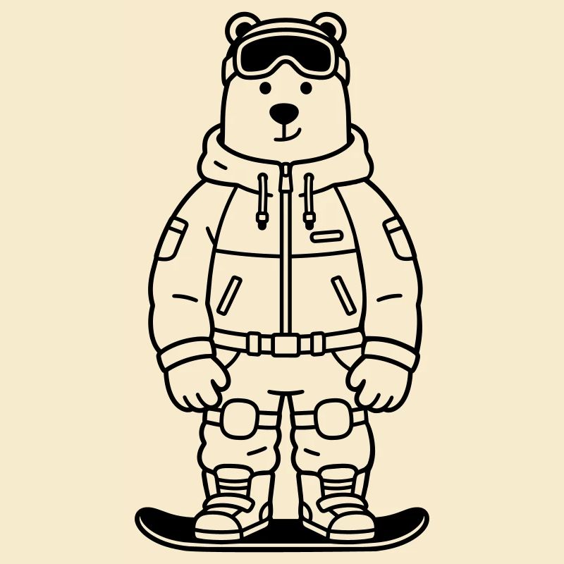 Bear Snowboarder