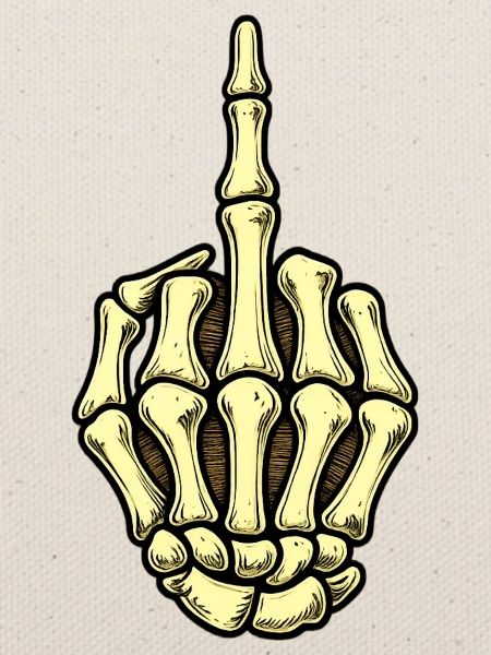 Skeletthand Mittelfinger