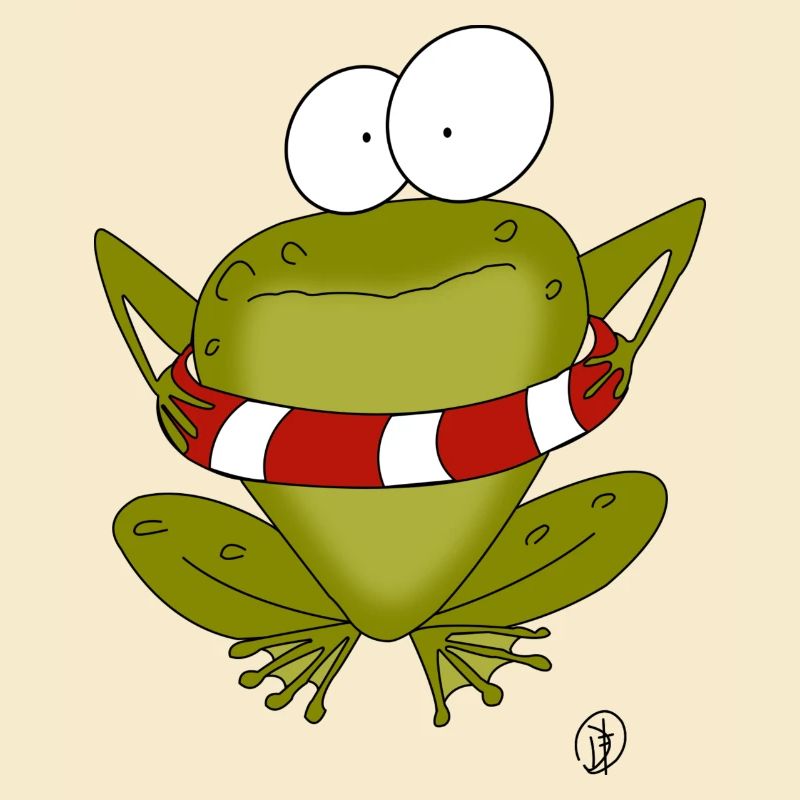 Frosch mit Rettungsring