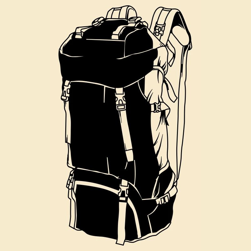 rucksack camping backpacker symbol