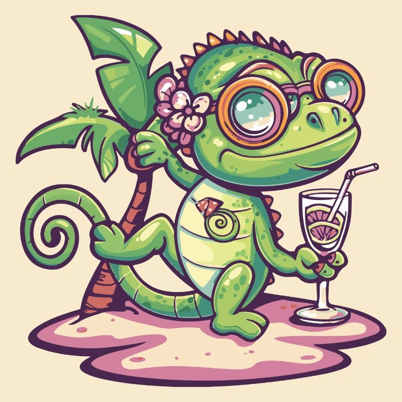 Vacances d’été caméléon