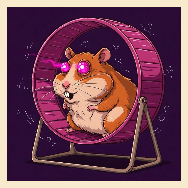 Drôle de hamster dans la roue du hamster - Comic Vibes