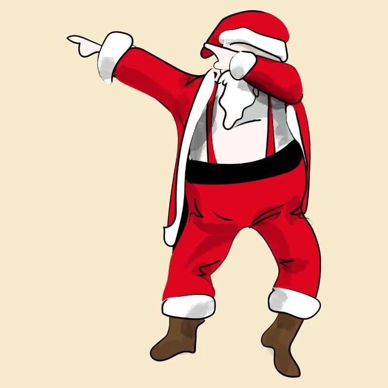 Weihnachten tupft den Weihnachtsmann