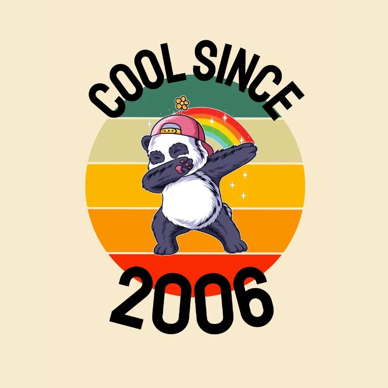 Cool Since 2006 Retro Dabbing Panda 16th Birthday
