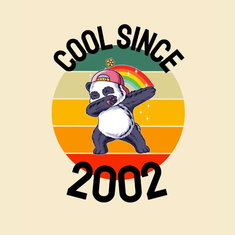 Cool Seit 2002 Retro Dabbing Panda 20. Geburtstag