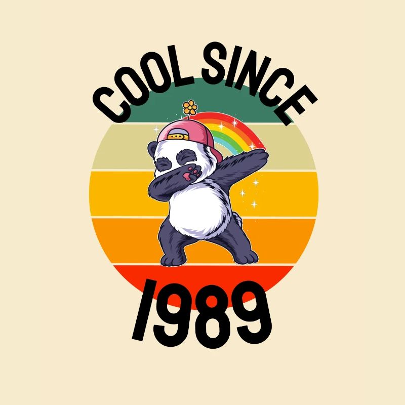 Cool Seit 1989 Retro Dabbing Panda 33. Geburtstag