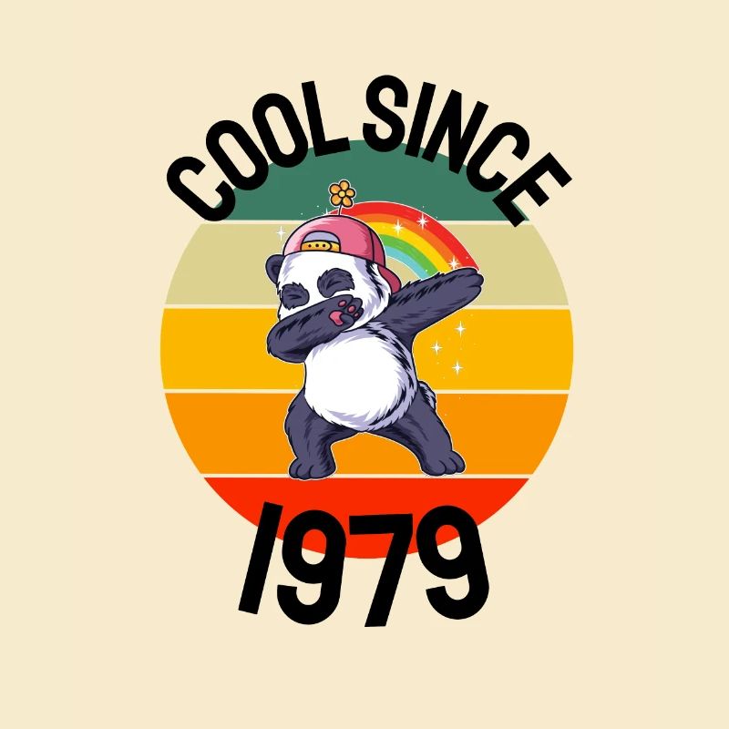 Cool Seit 1979 Retro Dabbing Panda 43. Geburtstag