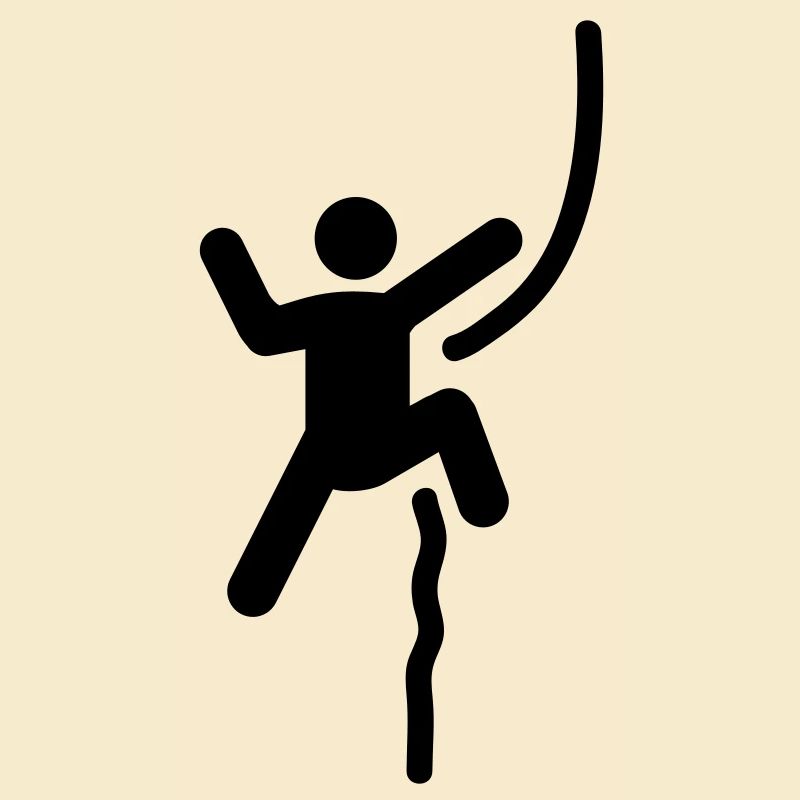 Bergsteiger klettern