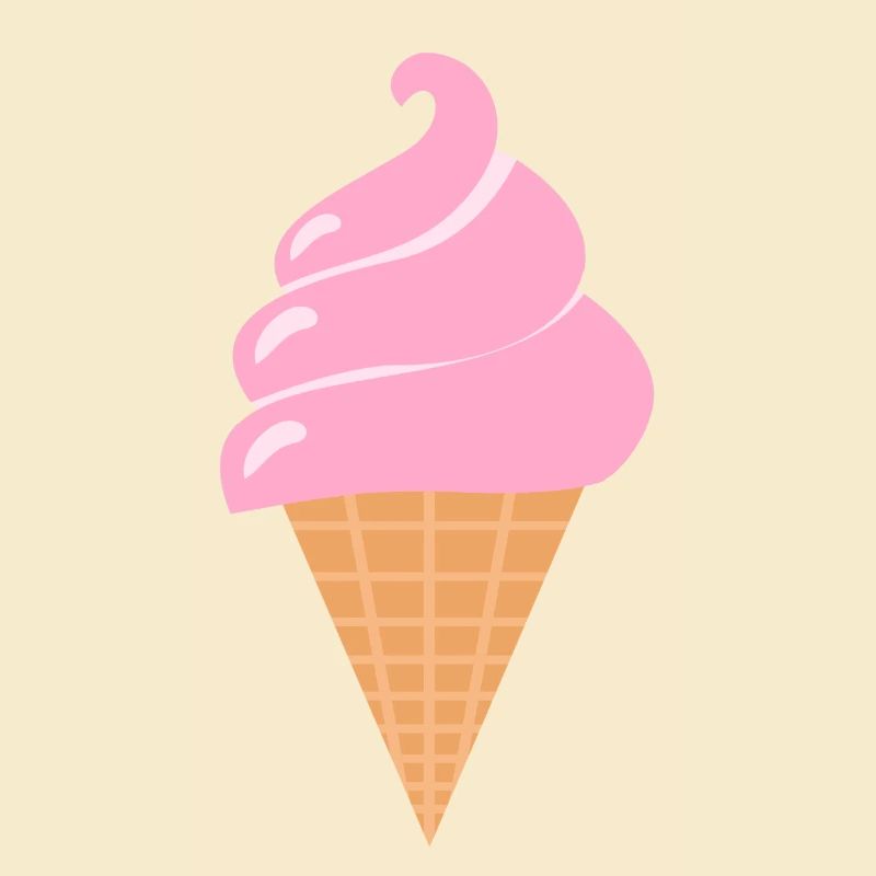 Softeis Eis - Rosa Sommer Eis