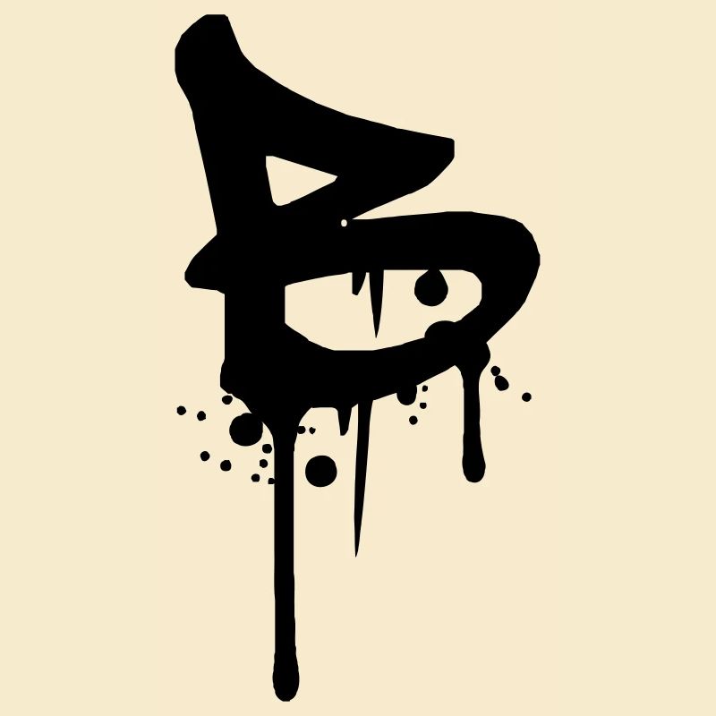 Graffiti B gouttes aspersion de sang Farbklex