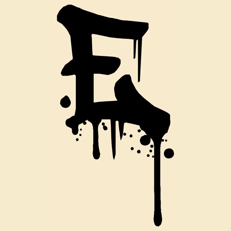 E Graffiti Tropfen Farbklex Blut Spray