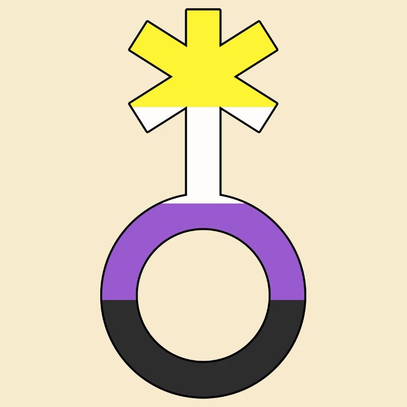 Non-binary symbol non-binary non-binary gender
