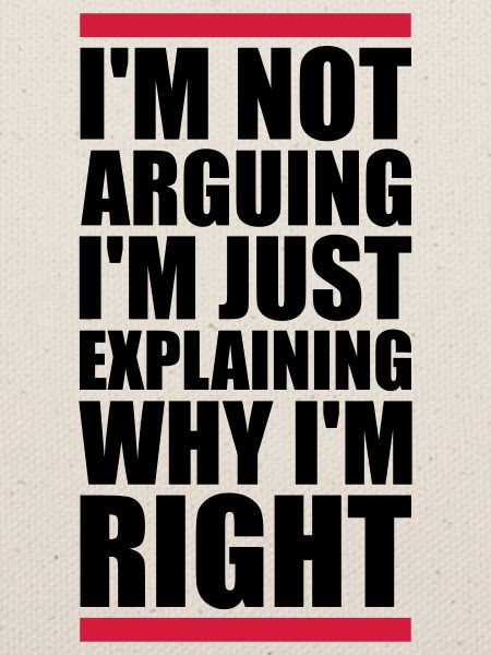 I m not arguing