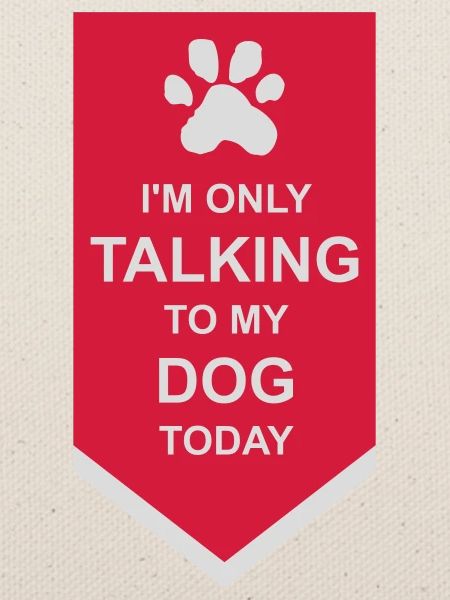only talking to dog
