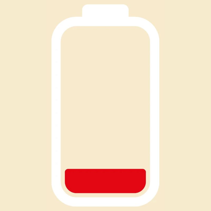 LOW BATTERY - White