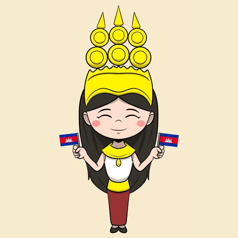 Cambodia Flag Dance Khmer Apsara I Gift