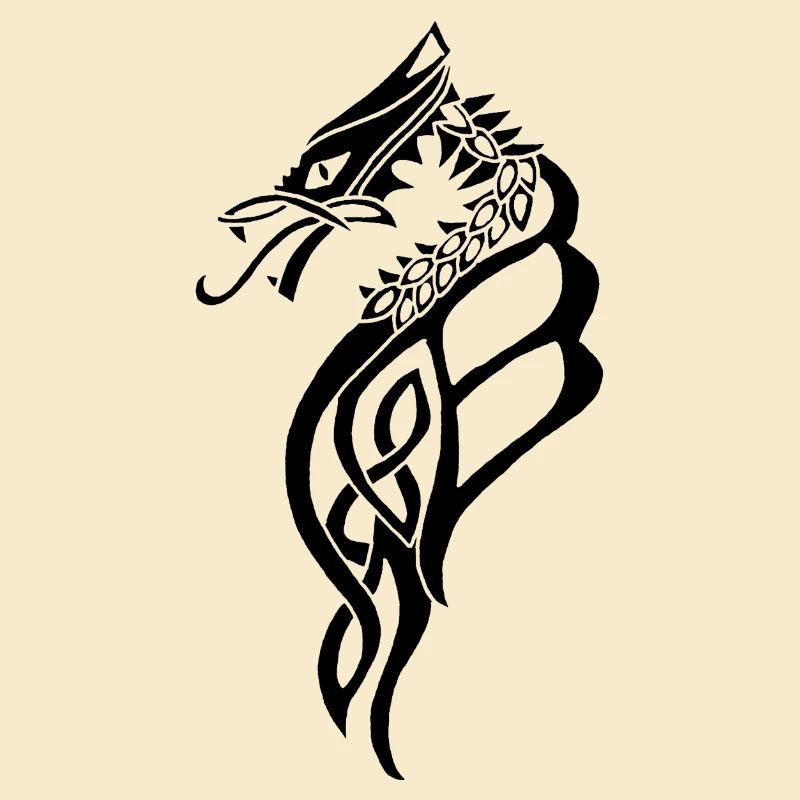 Great Black Celtic Dragon