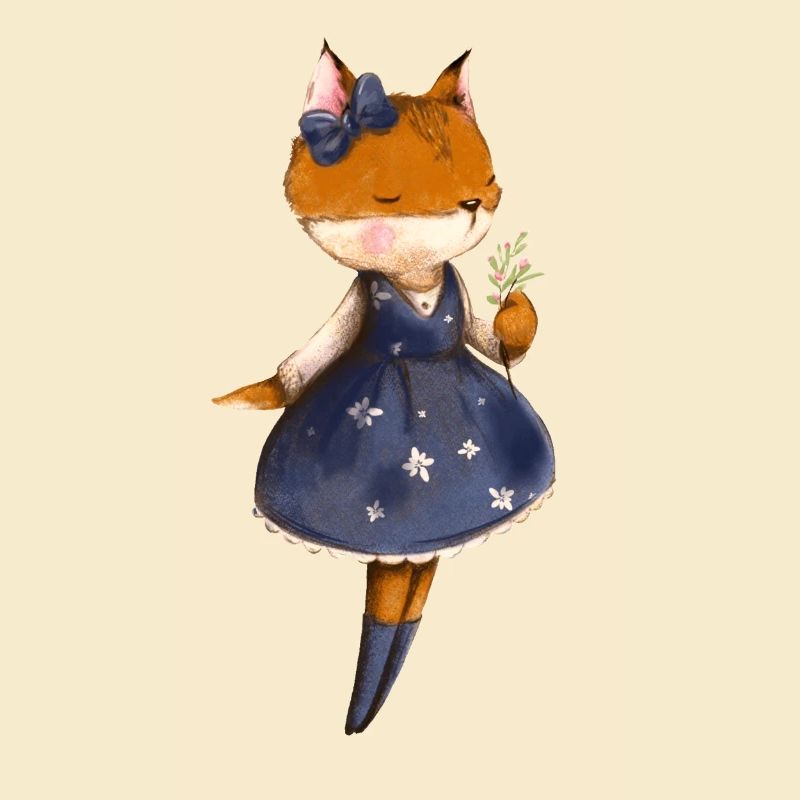 Fox in spring mood