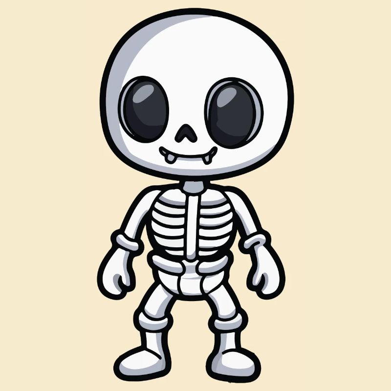 Skelett Halloween Comic