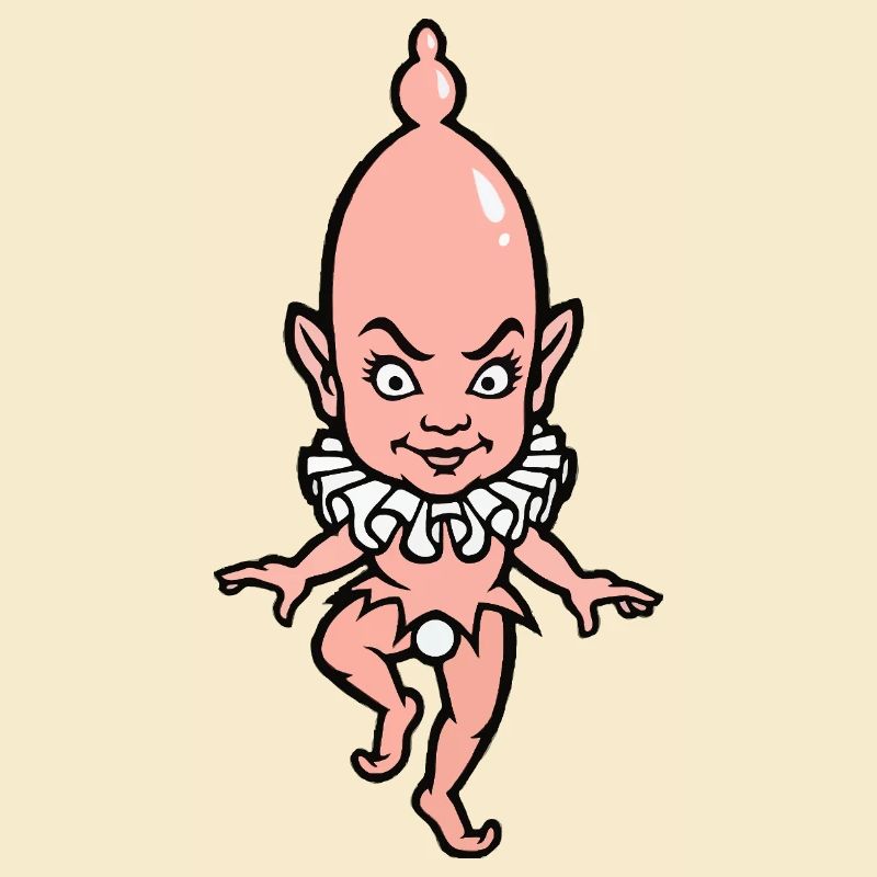 Bébé Diable mignon avec collier