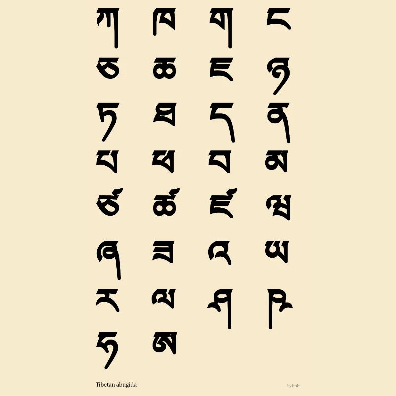 Tibetan script (black)