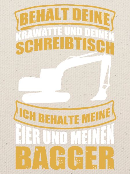 Krawatte Bagger Baggerführer Baggerfahrer