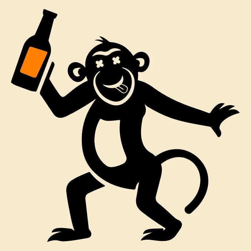Affe Bier Witzig