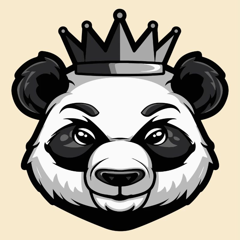 Panda Kopf Krone