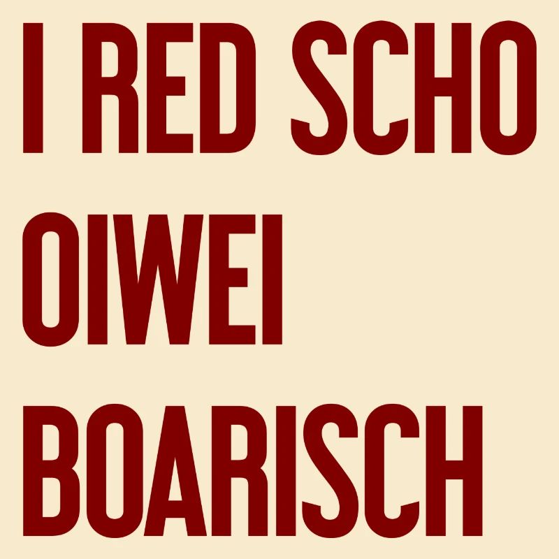 I red scho oiwei boarisch