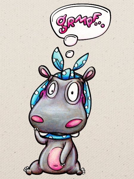 hippo with quote