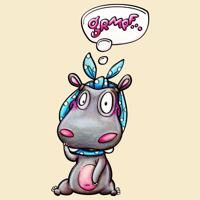 hippo with quote