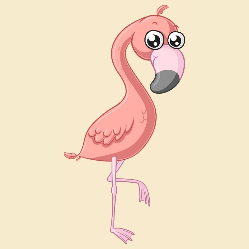 Süßer Comic Flamingo