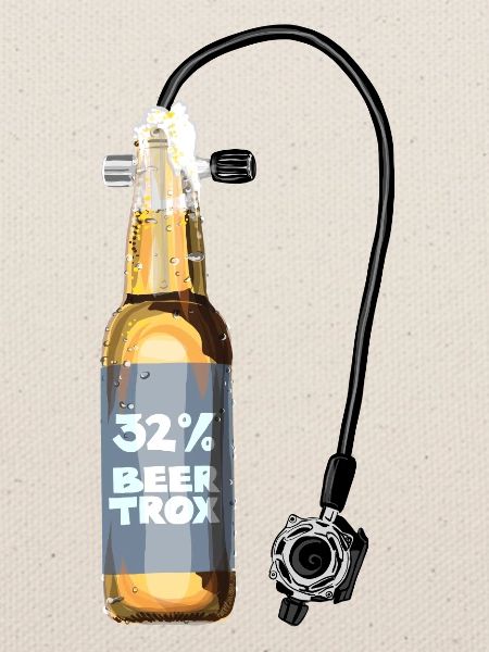 Beertrox, Taucherflasche