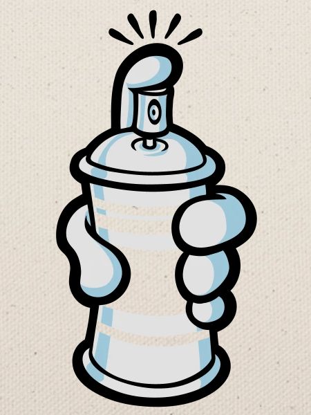 Cartoon paint spray