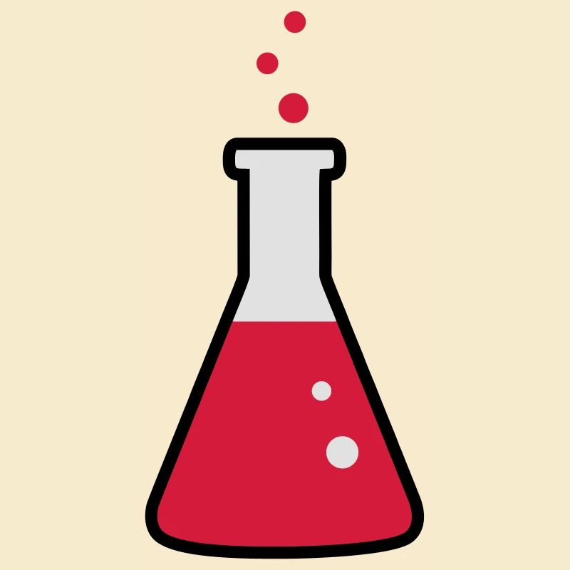Laboratory flask, science, chemistry (3 colors)