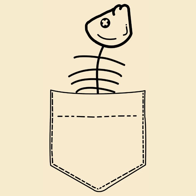 Fischgräte Brusttasche