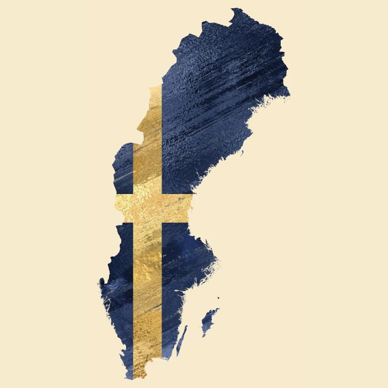 SCHWEDEN MAP FLAGGE