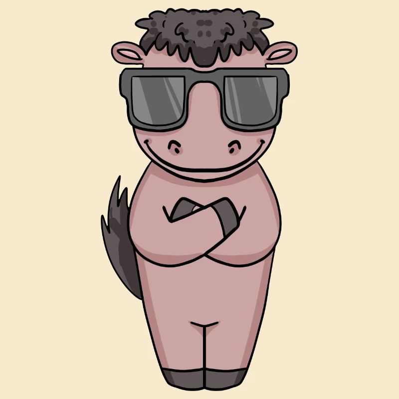 Pferd mit Sonnenbrille