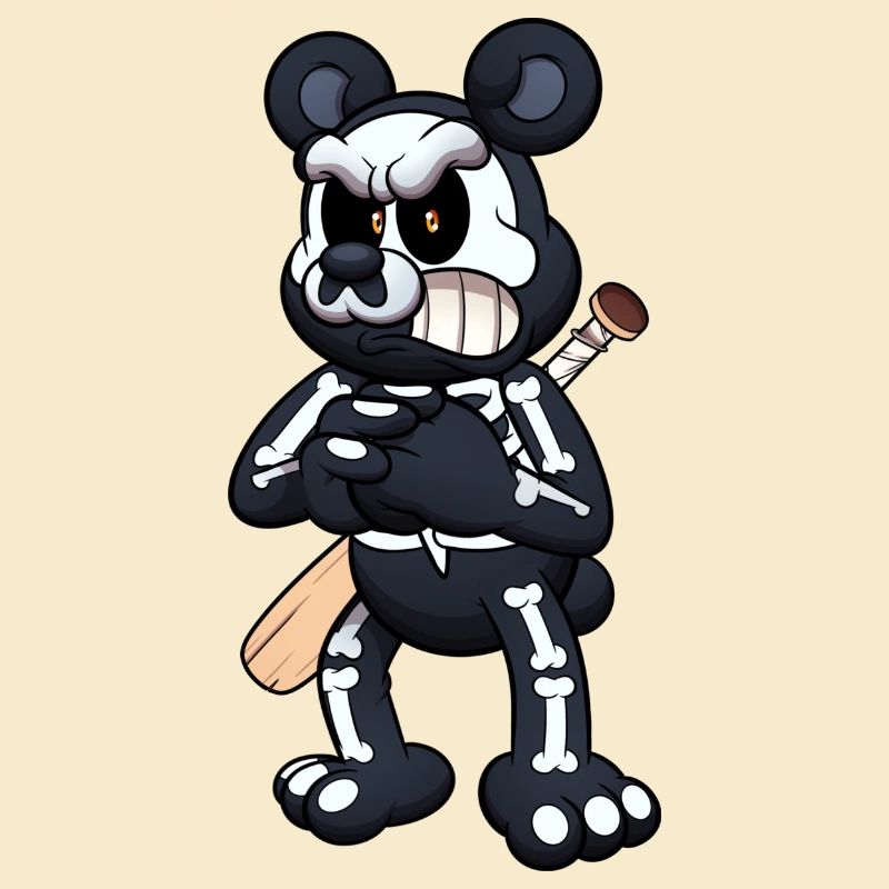 Teddybär Skelett