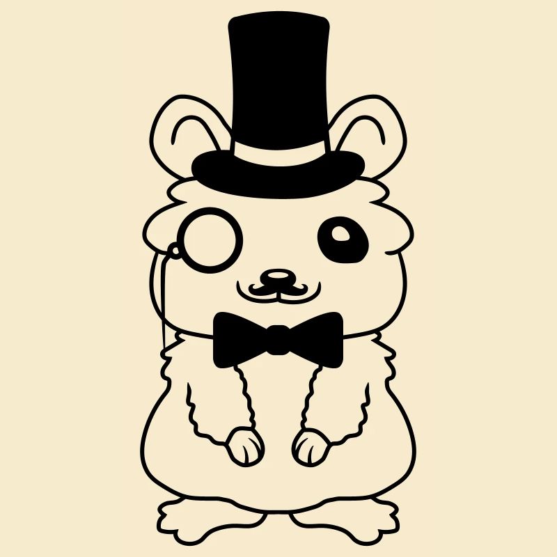 Zylinder Hut Hamster Herr