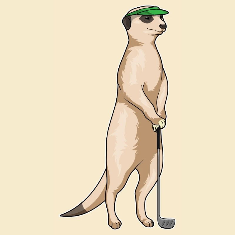 Erdmännchen Golf Golfschläger