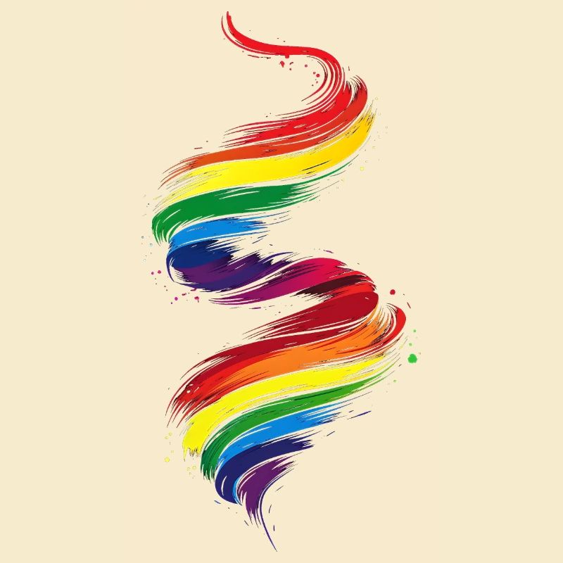 Abstraktes Regenbogen Pride Tornado Design - Lebendig