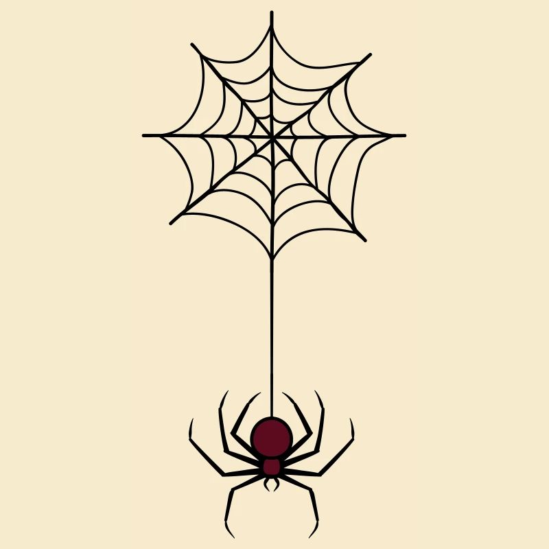 Gruselige Halloween-Spinne im Netz