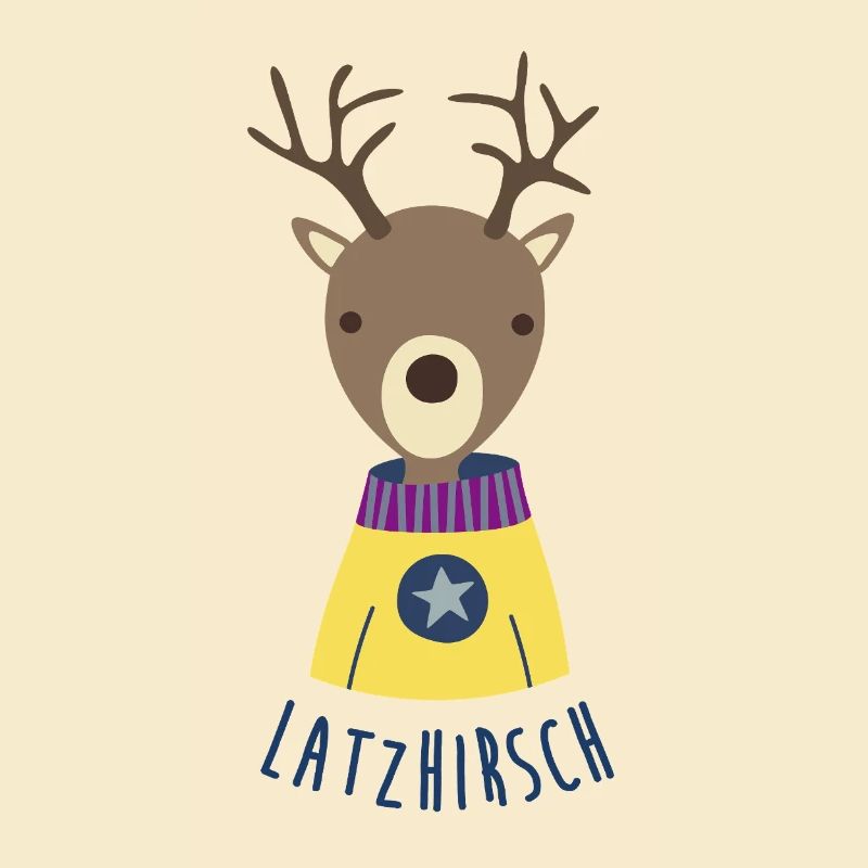 Hirsch Latz Lätzchen Jagd Kinder Hirschkopf Geweih